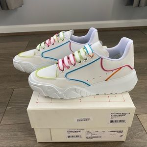 NEW Alexander McQueen Multicolor Outline Court Sneakers size 8(38)